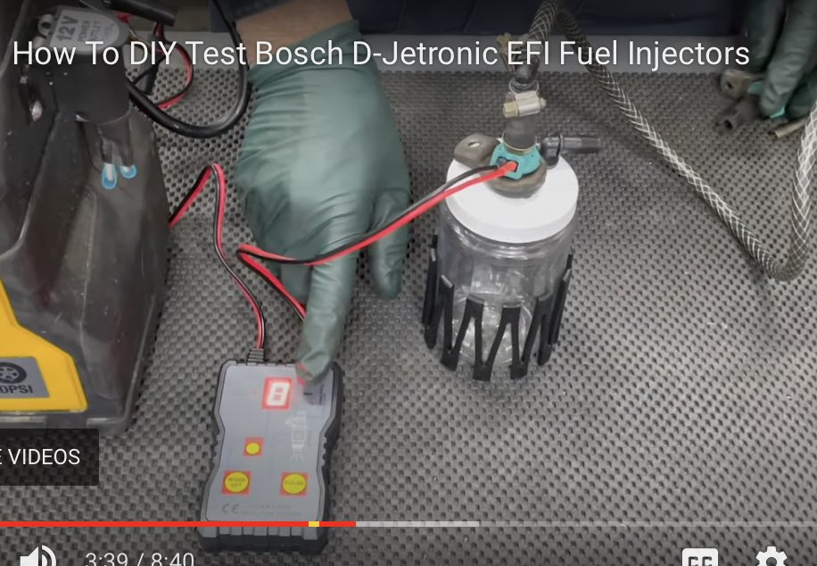 Cleaning and Testing Bosch D jetronic Fuel Injectors Under